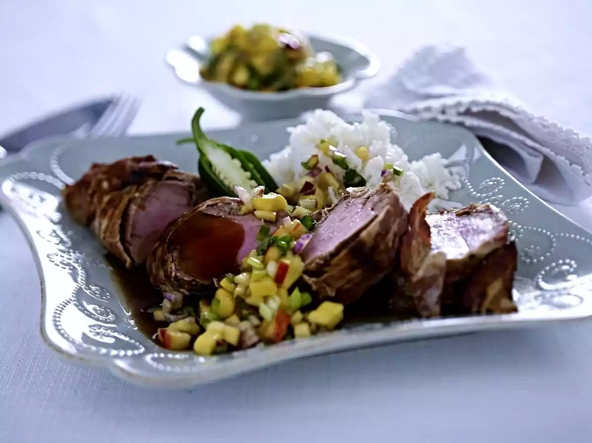 Asian Marinated Fillet With Mango-nectarine Salsa Recipe