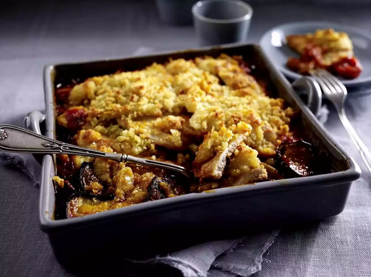 Aubergine And Chicken Casserole Recipe