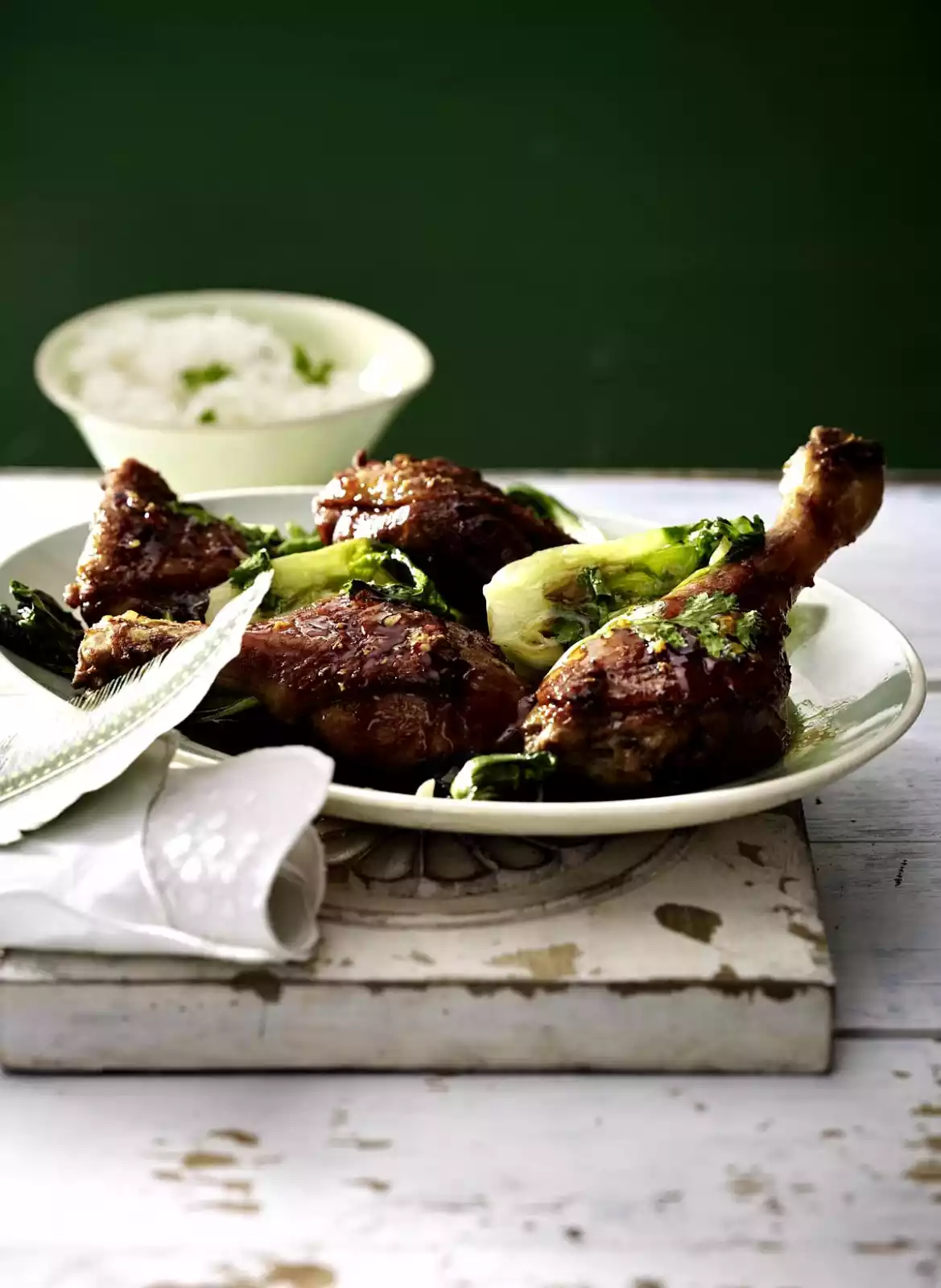 Braised Asian Duck Legs With Roasted Pak Choi Recipe