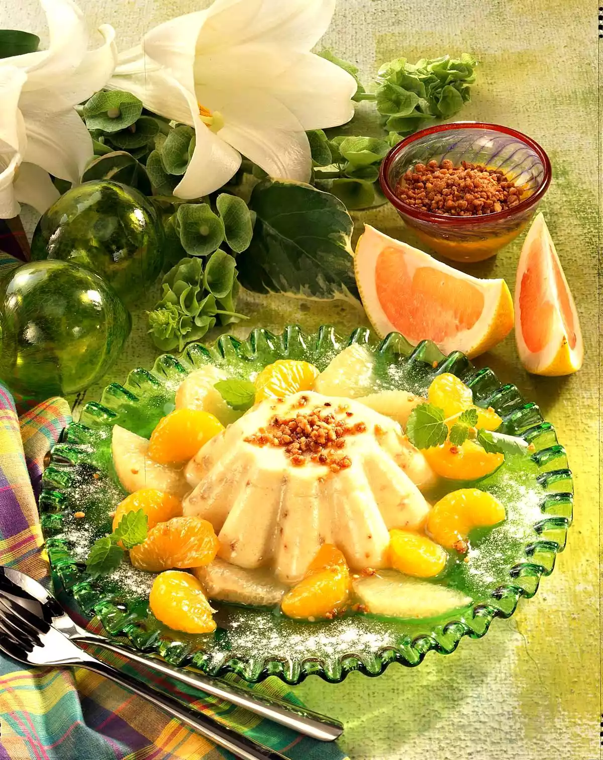 Brittle Pudding With Citrus Fruits Recipe