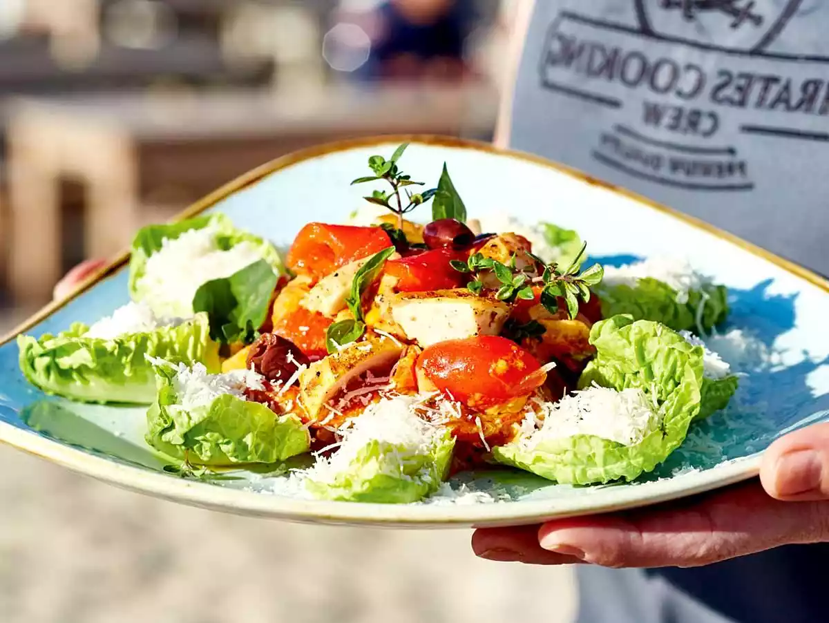 Caesar Salad With Captured Oven Chicken Recipe
