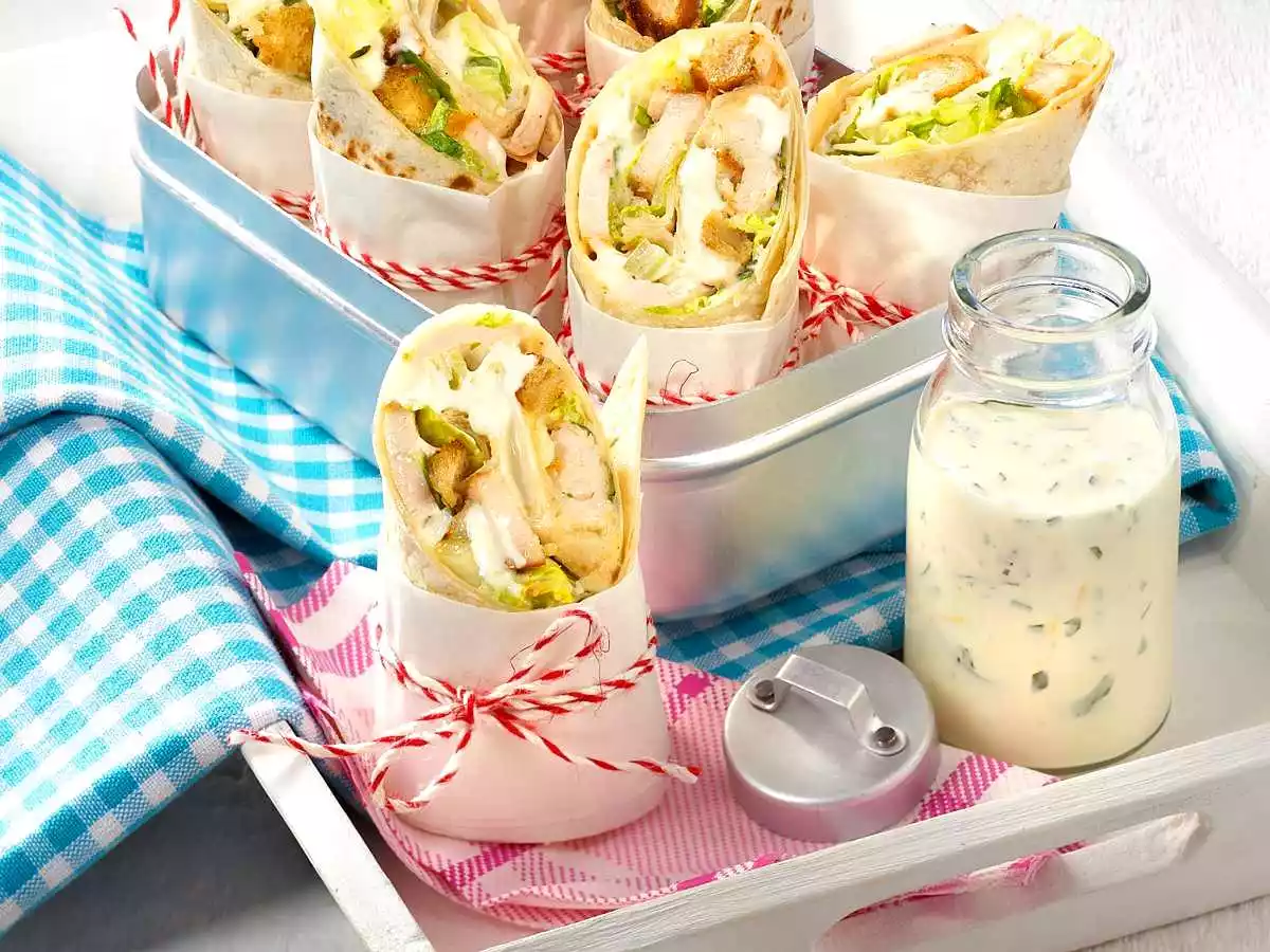 Caesar Salad Wraps Recipe