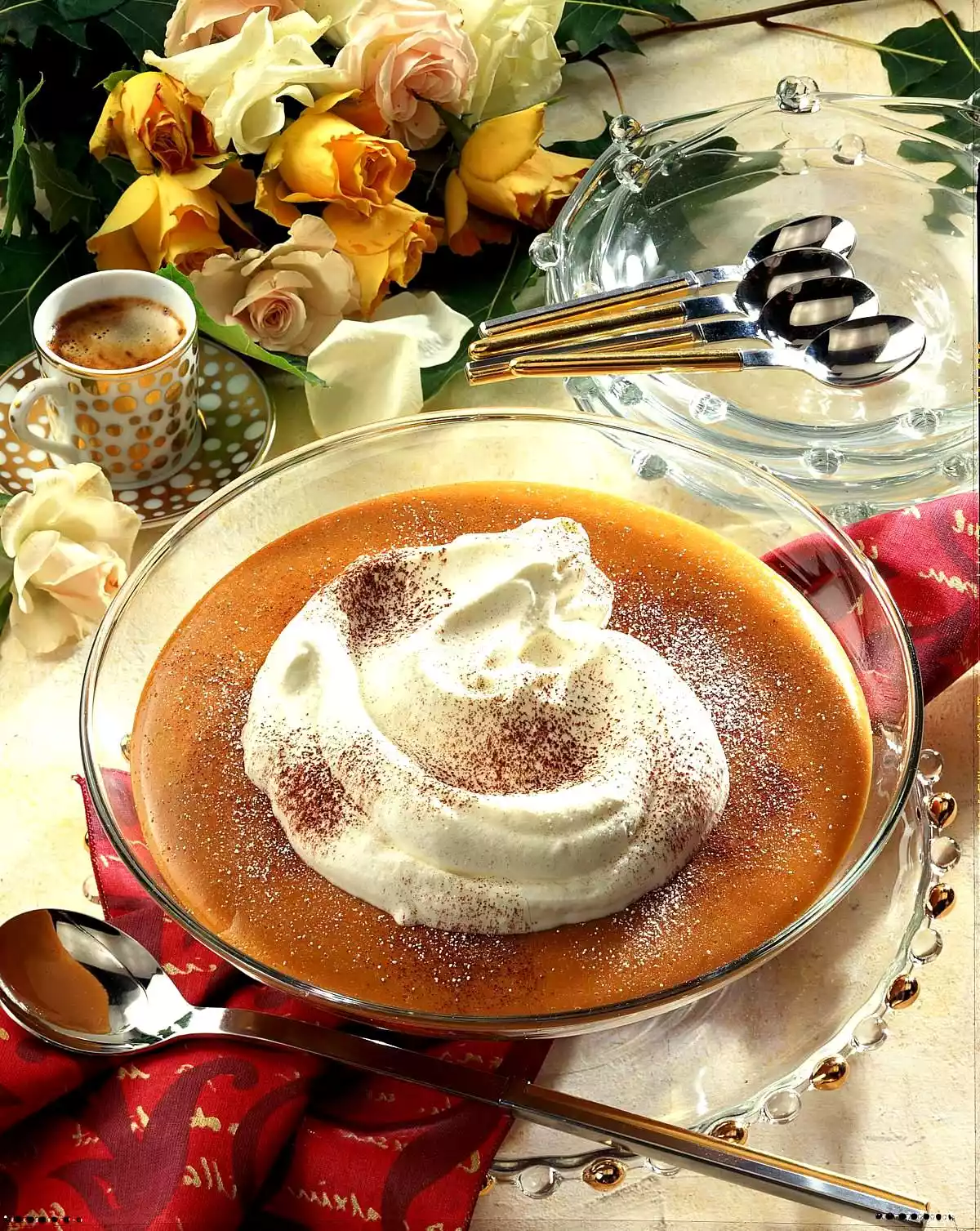 Caramel-whisky-pudding With Cream Recipe