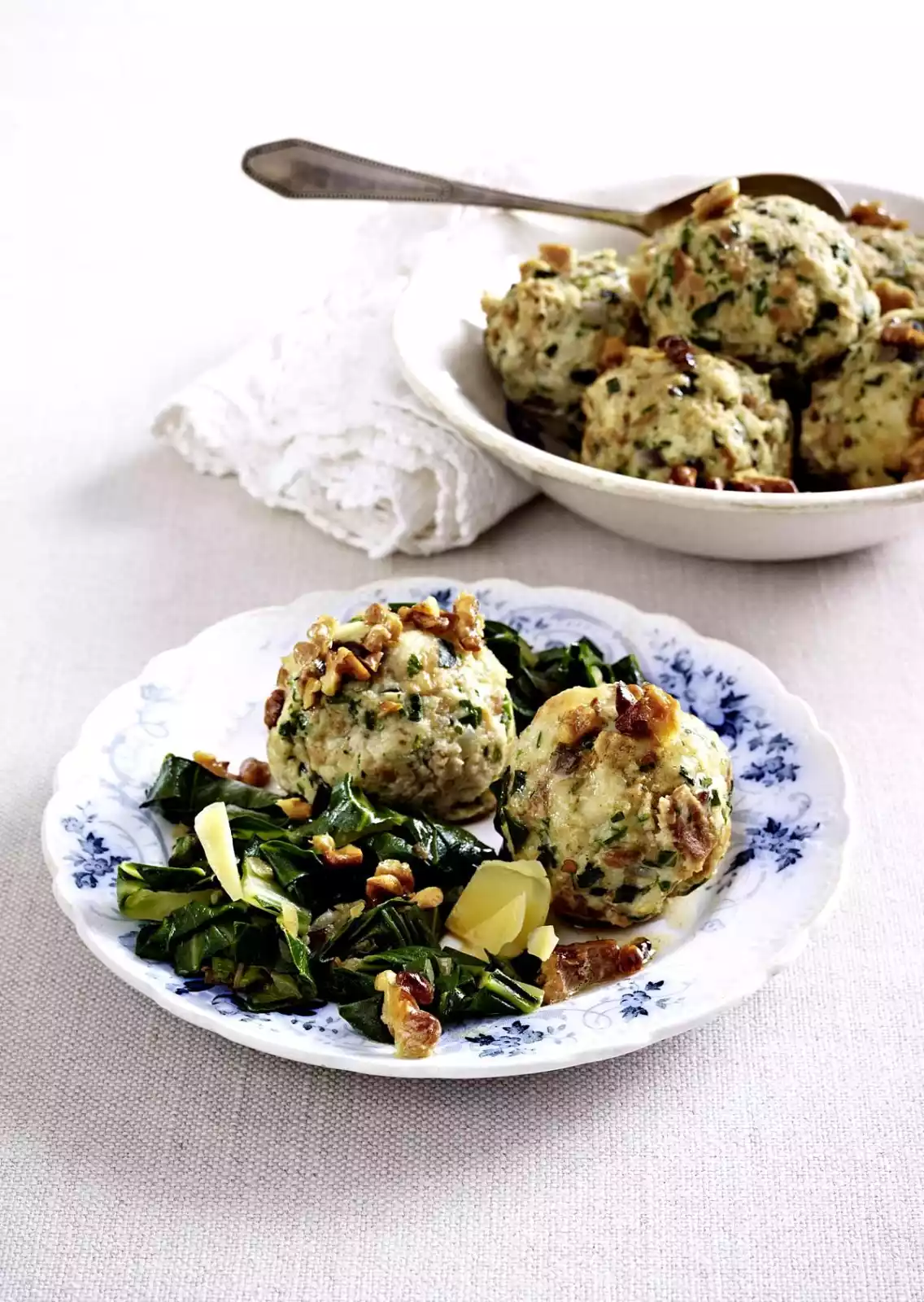 Chard Dumplings With Walnut Butter And Parmesan Recipe