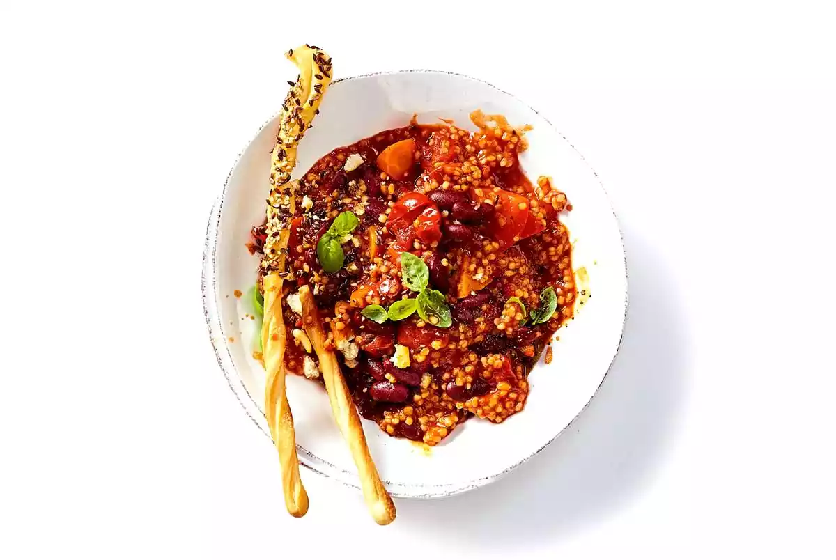 Chili Sin Carne With Barley Sauce Recipe