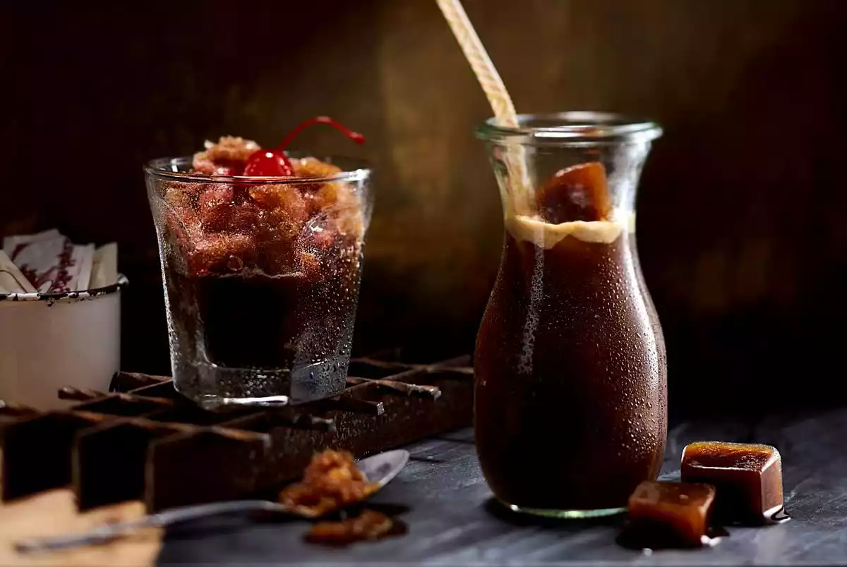Coffee-Cola-Granite With Cherry Syrup Recipe