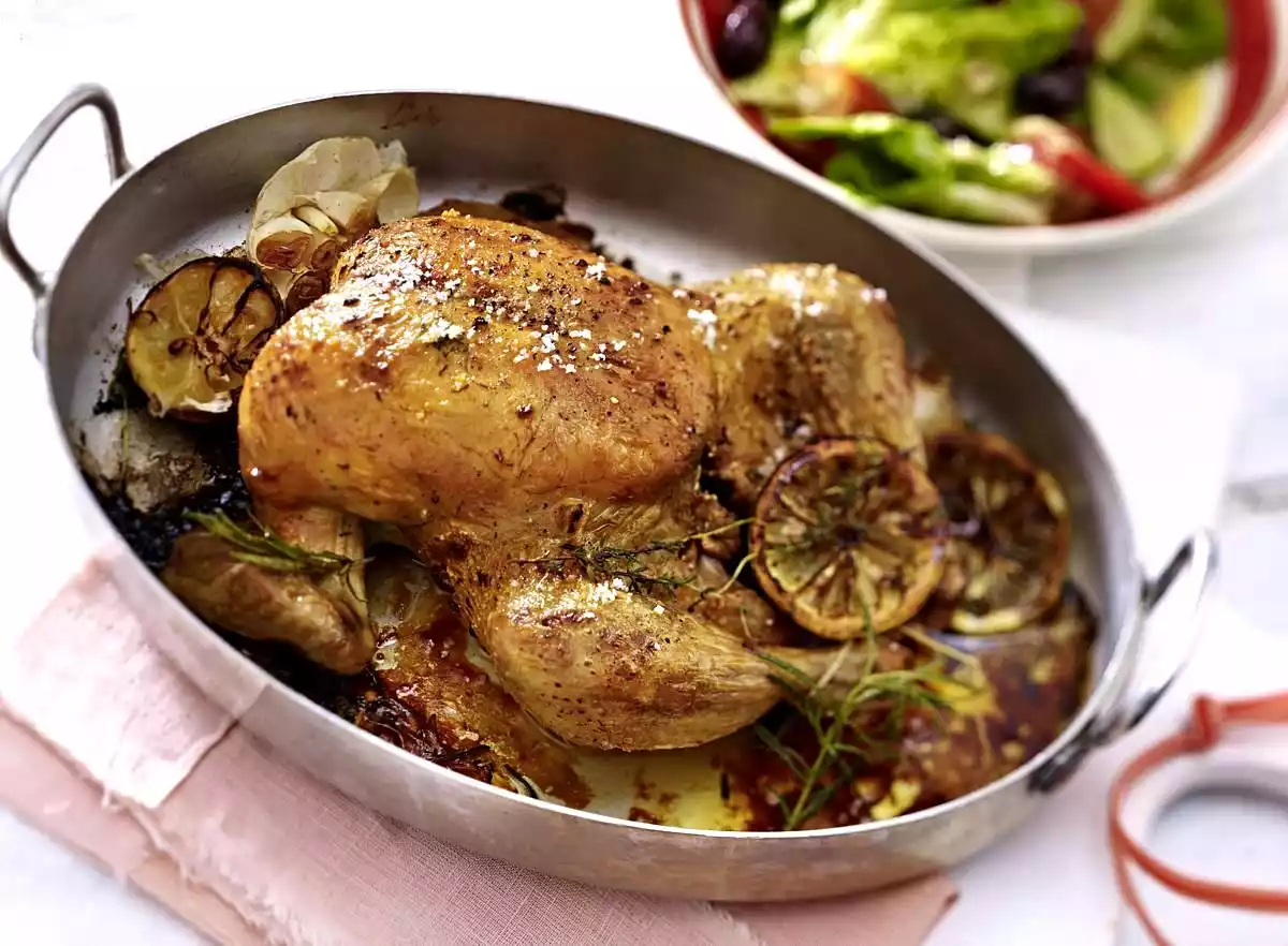 Crispy Lemon Chicken With Small Salad Recipe