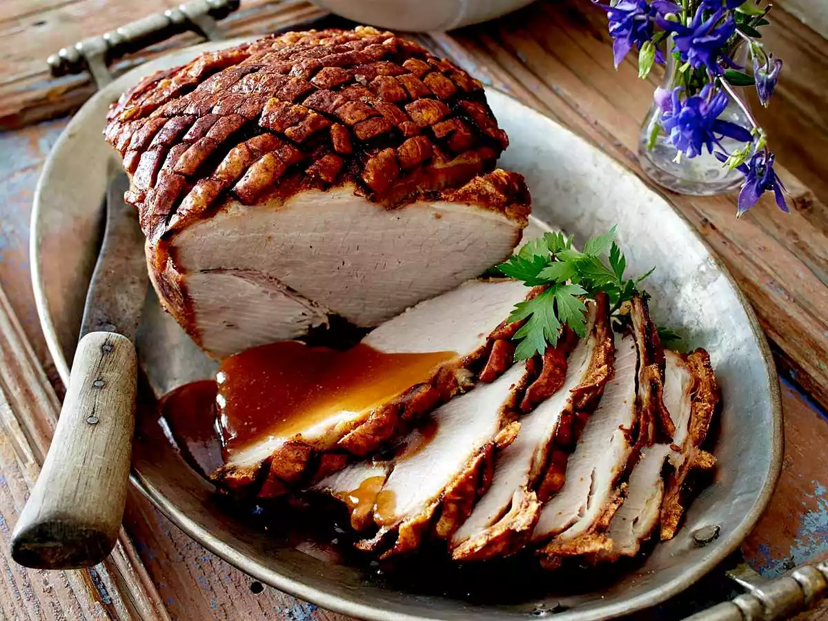 Crusted Roast In Beer Sauce With Bavarian Cabbage Recipe