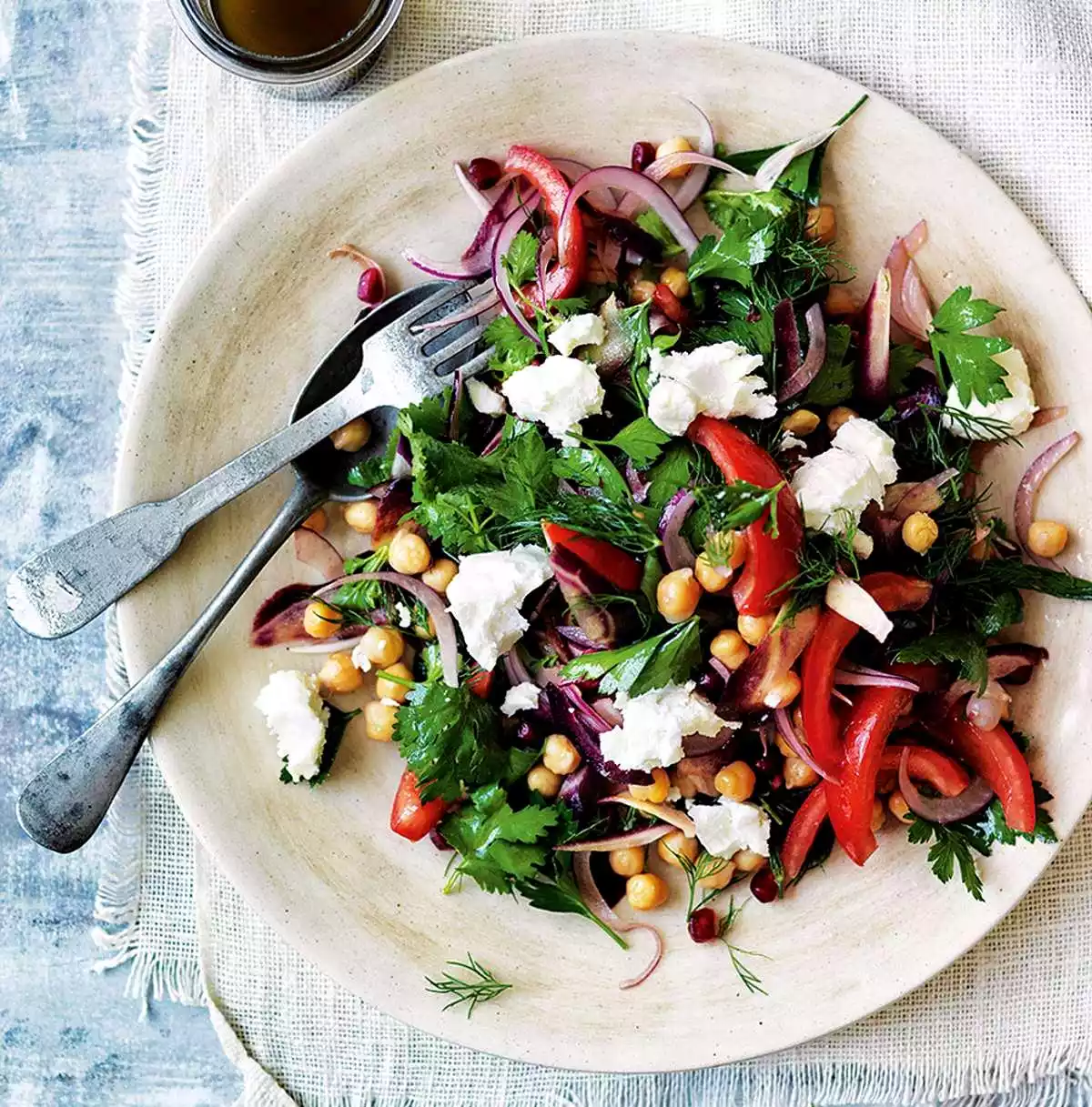 Fast Chickpea Salad With Feta Recipe
