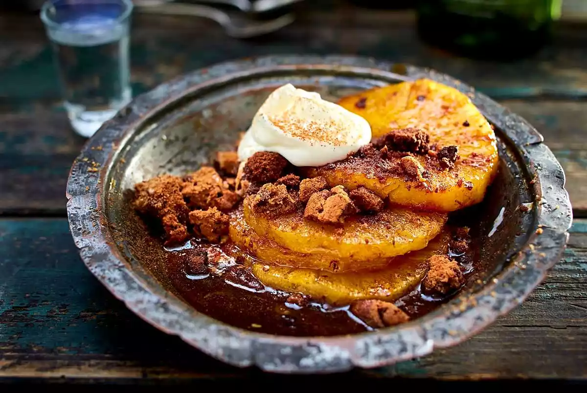 Flaming Pineapple With A Touch Of Anise Recipe