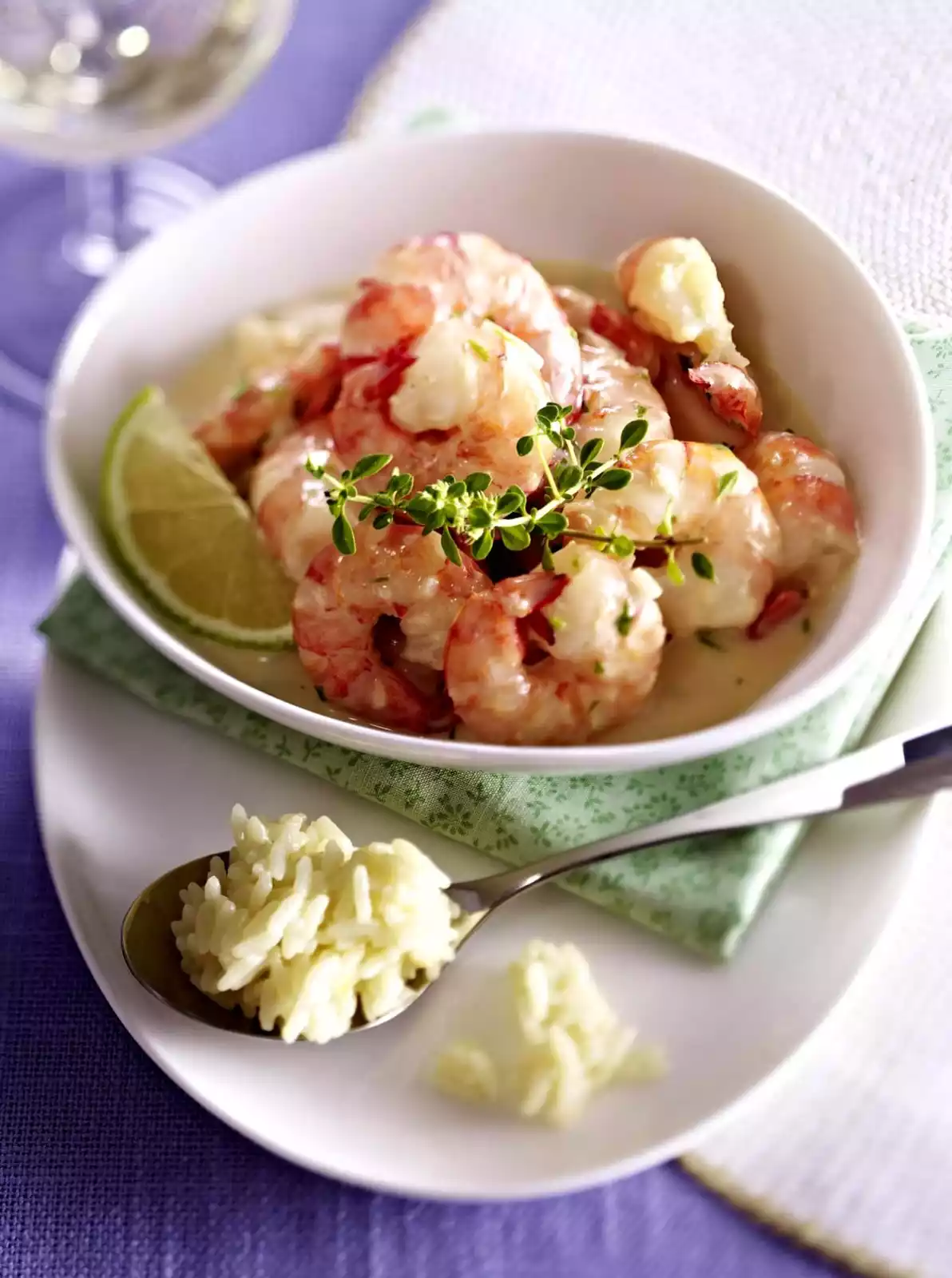 Fried Prawns With Coconut Rice Recipe