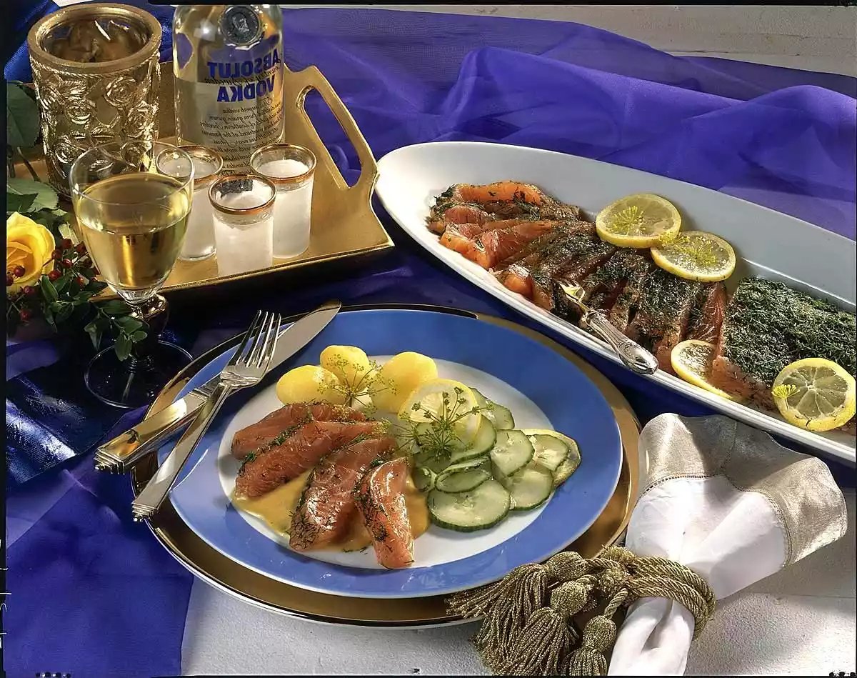 Graved Salmon With Mustard Cream Recipe