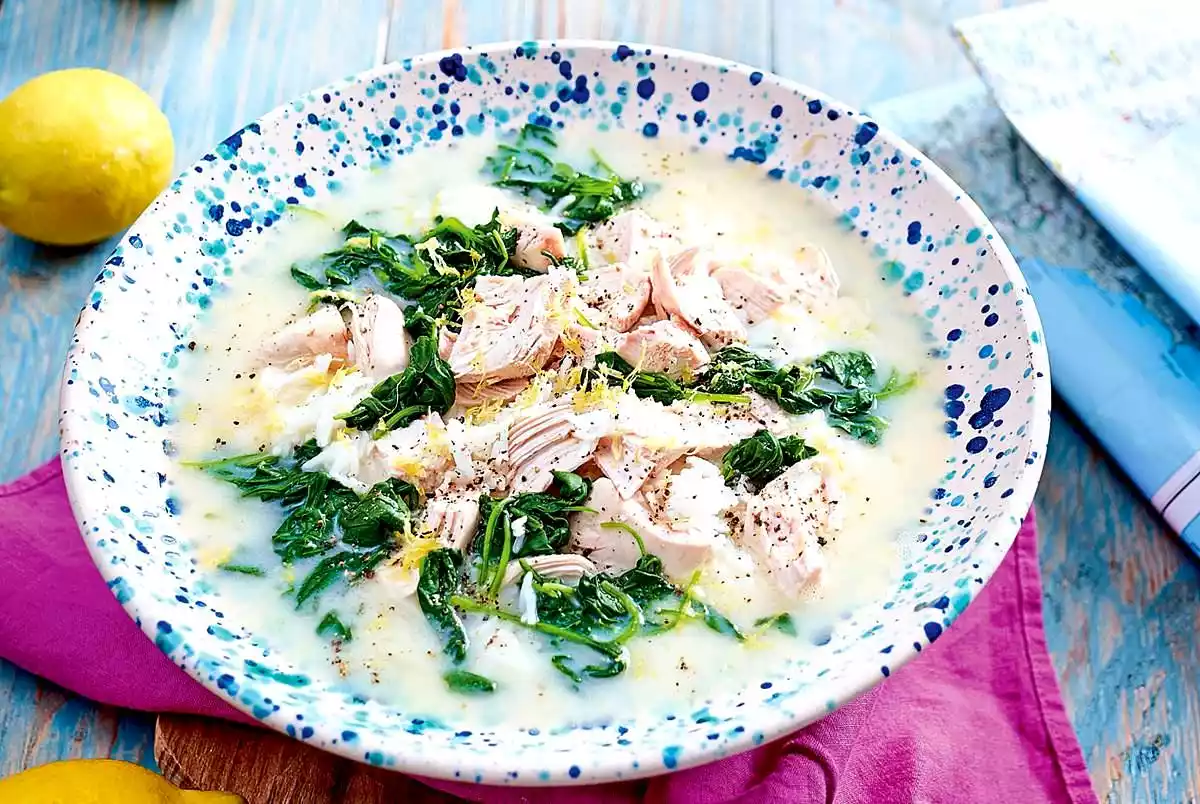Greek lemon chicken soup