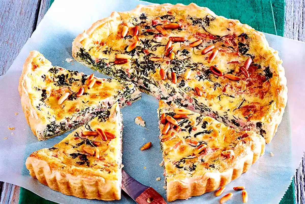Ham And Spinach Tart With Cream Cheese Recipe