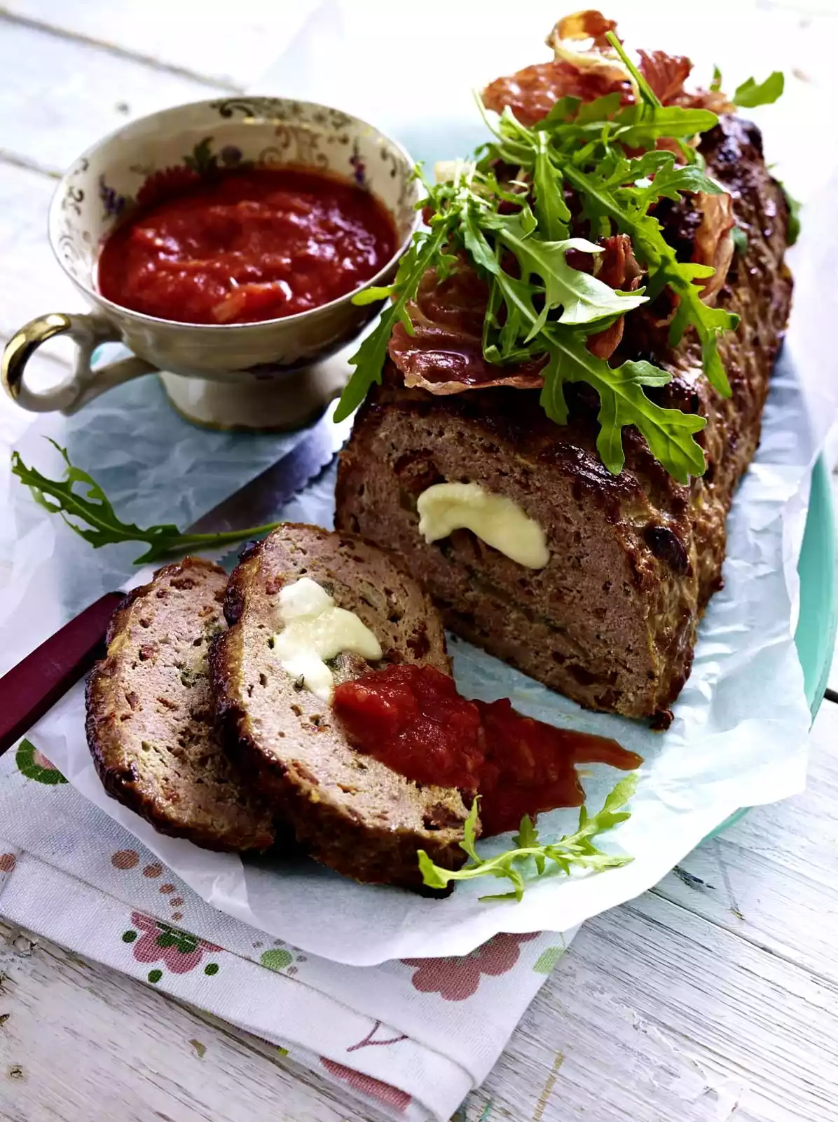 Italian Meat Loaf With Ham Chips Recipe