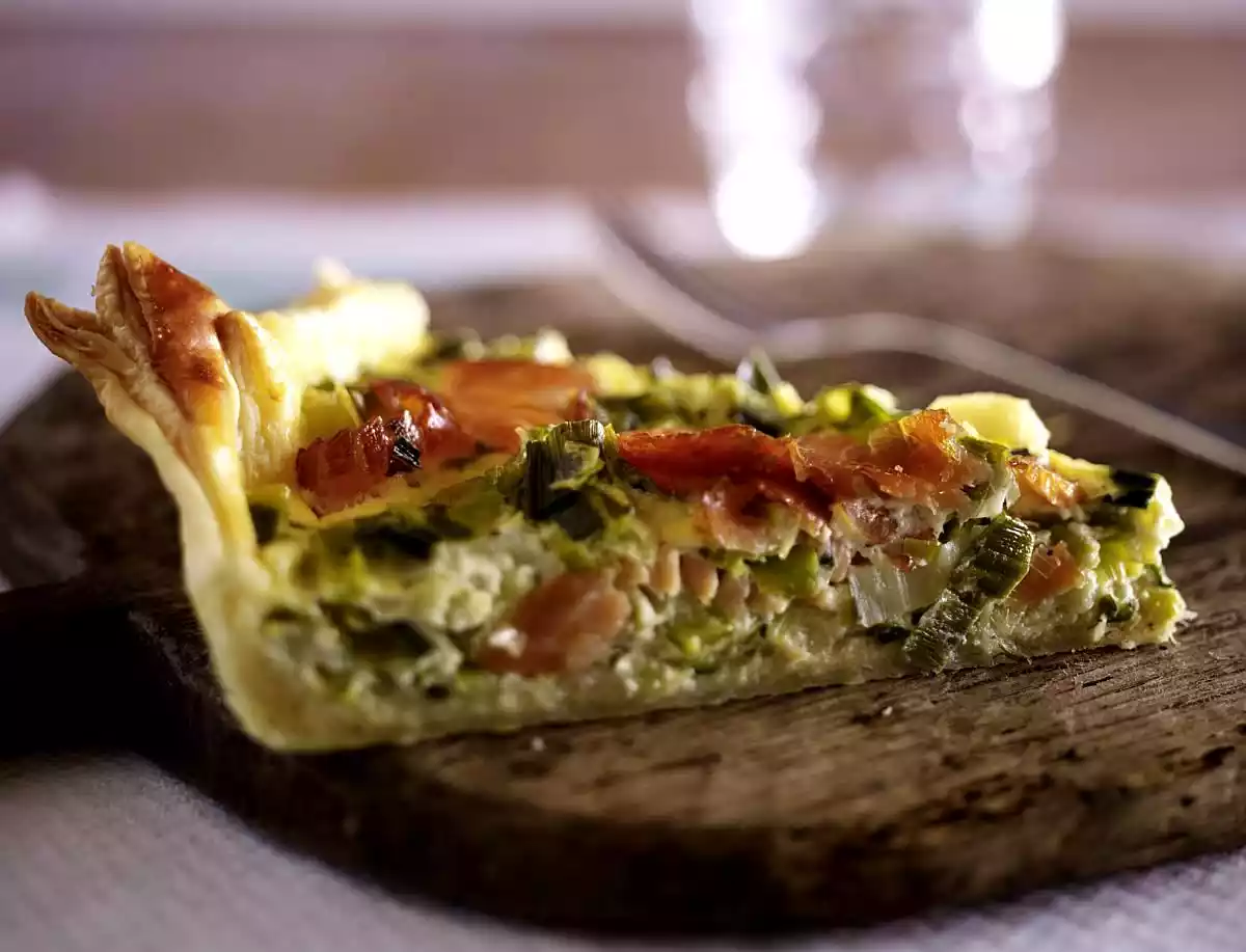 Leek Quiche With Smoked Salmon Recipe