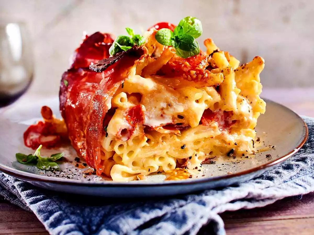 Macaroni Cake Alla Carbonara Recipe