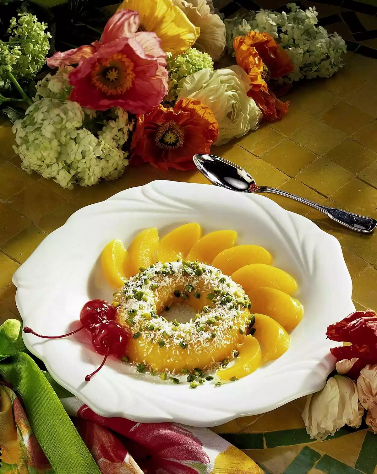 Mango Pudding With Peach Recipe