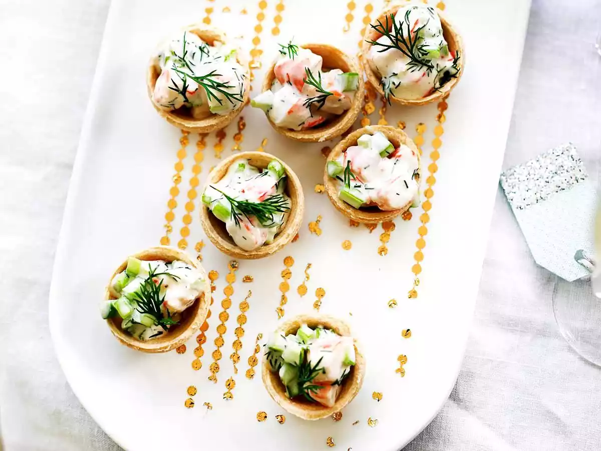 Mini-tartelettes with prawns