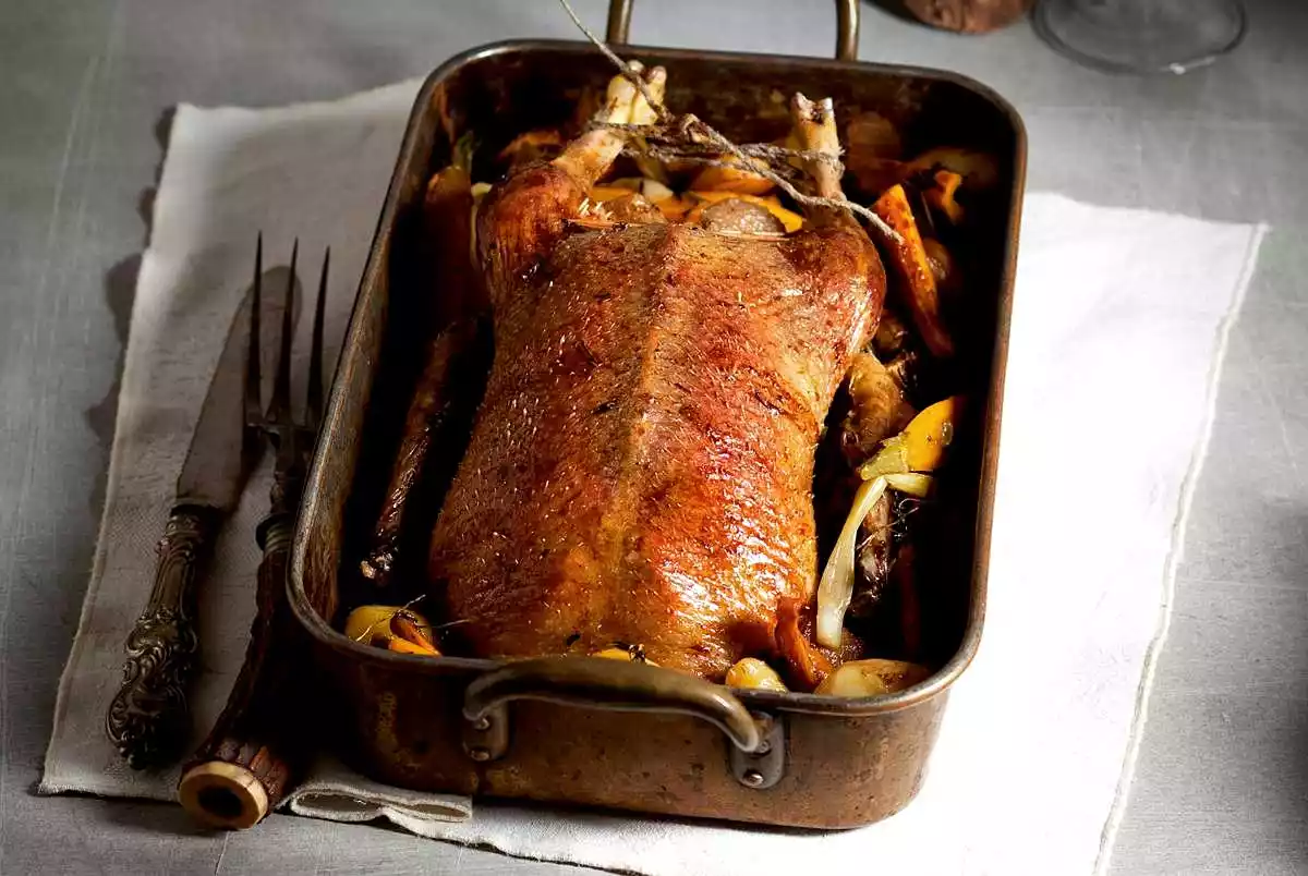 Muscovy Duck With Lemon-honey Glaze And Oven Vegetables Recipe