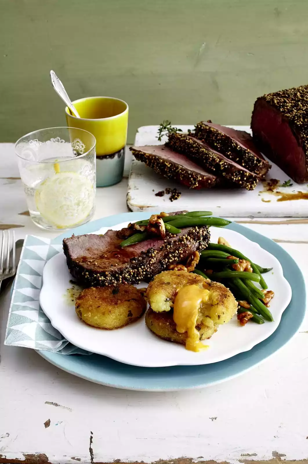 Mustard Roast Beef With Potato And Cheese Taler Recipe