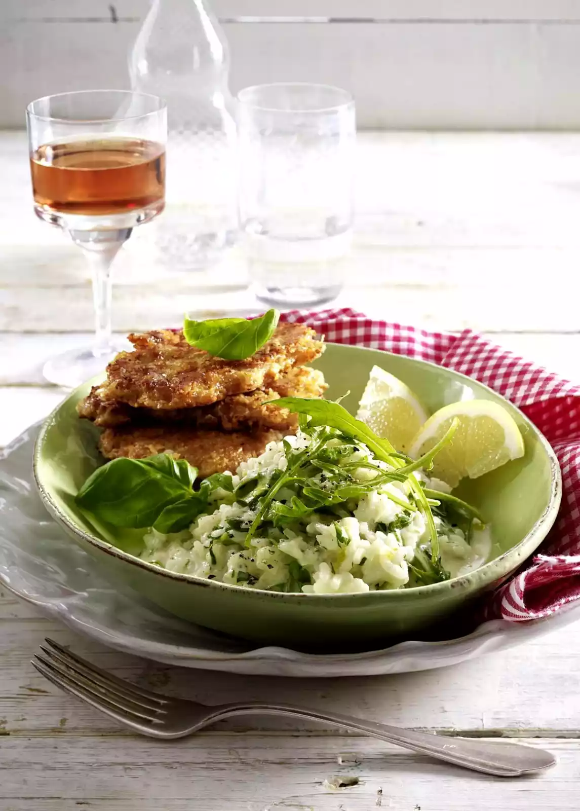Parmesan Cutlet With Rocket Risotto Recipe