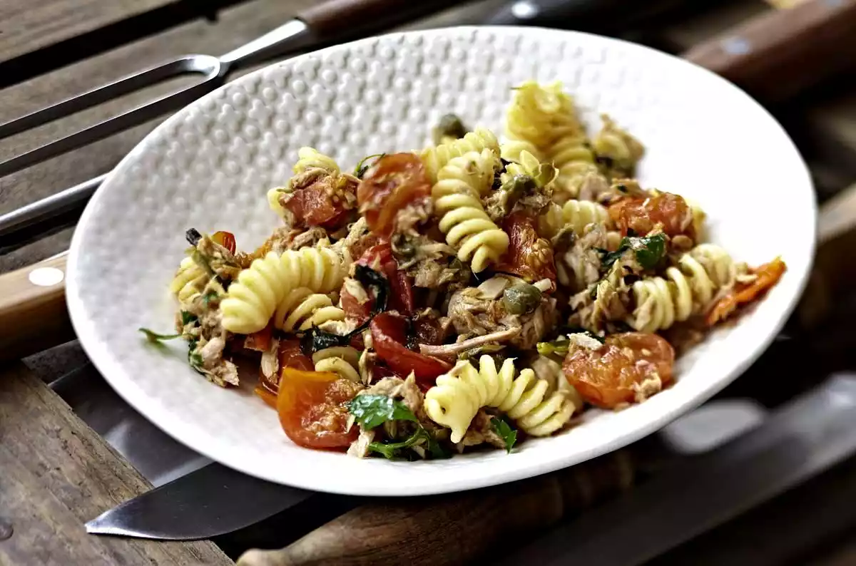 Pasta With Melted Tomatoes And Tuna Recipe