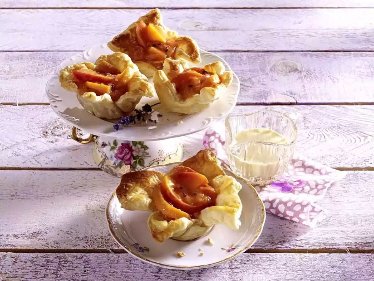 Peach and puff pastry kitchen