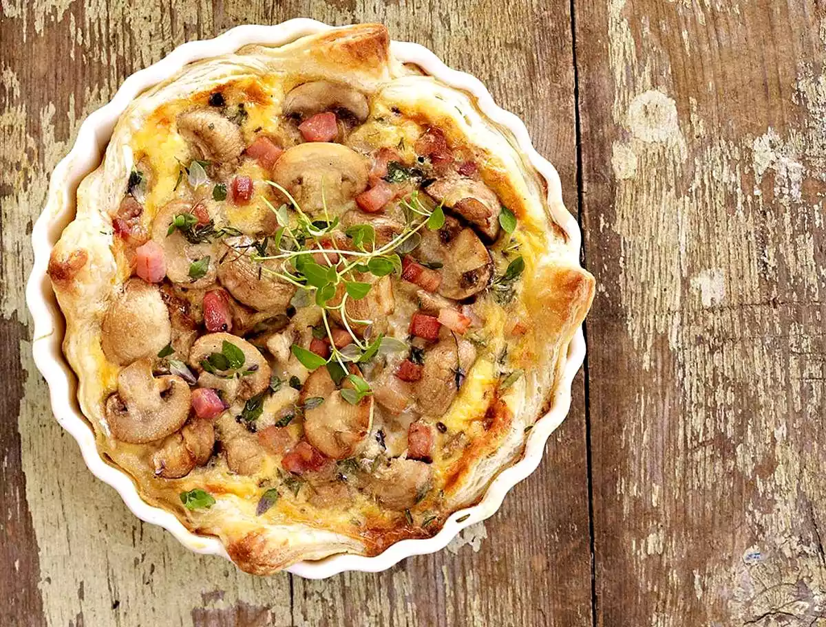 Puff Pastry Quiche With Champions & Thyme Recipe