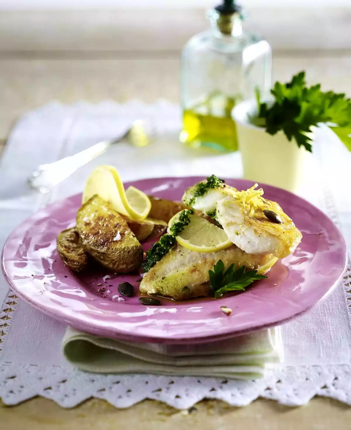 Pumpkin Seed Parsley Pesto With Redfish Recipe
