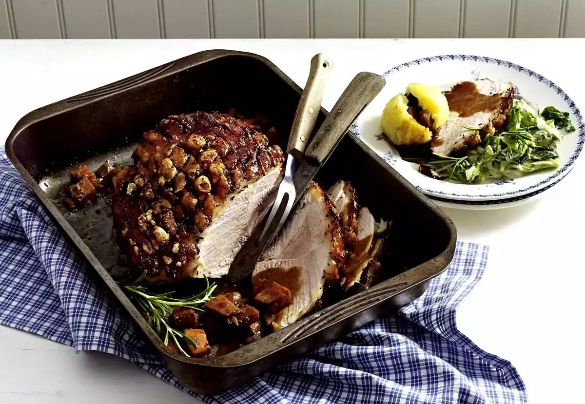 Roast Pork Crust With Dumplings And Creamed Savoy Recipe
