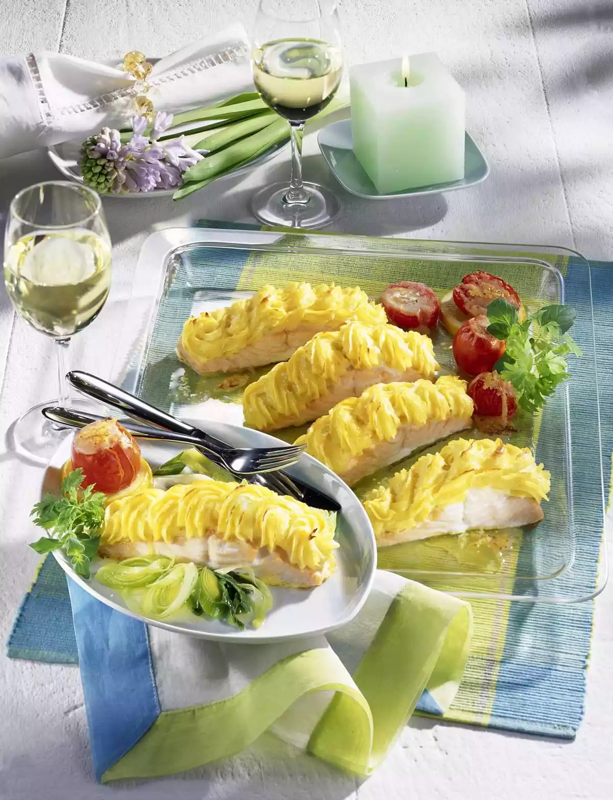 Salmon Slices With Horseradish Puree Recipe