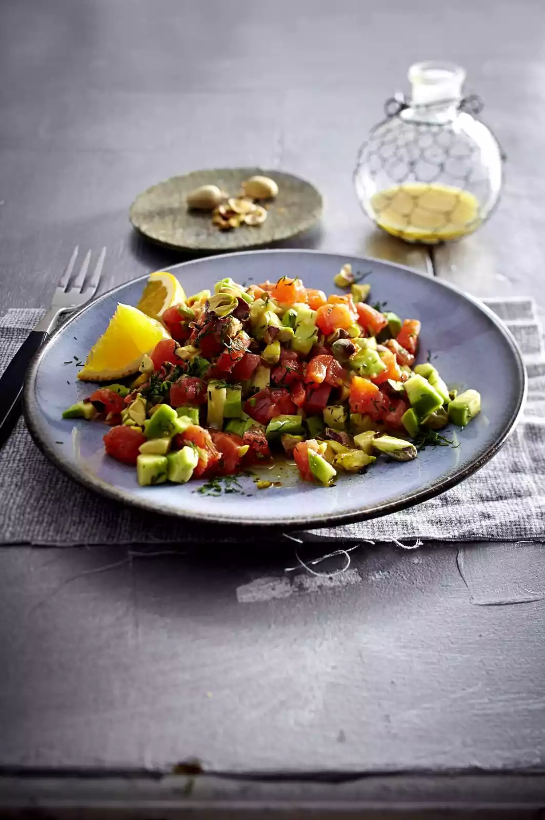 Salmon Tartare With Orange-honey-mustard Sauce Recipe