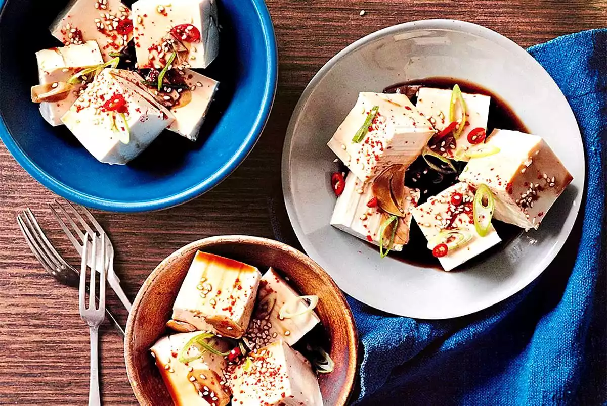 Sweet and sour tofu bites
