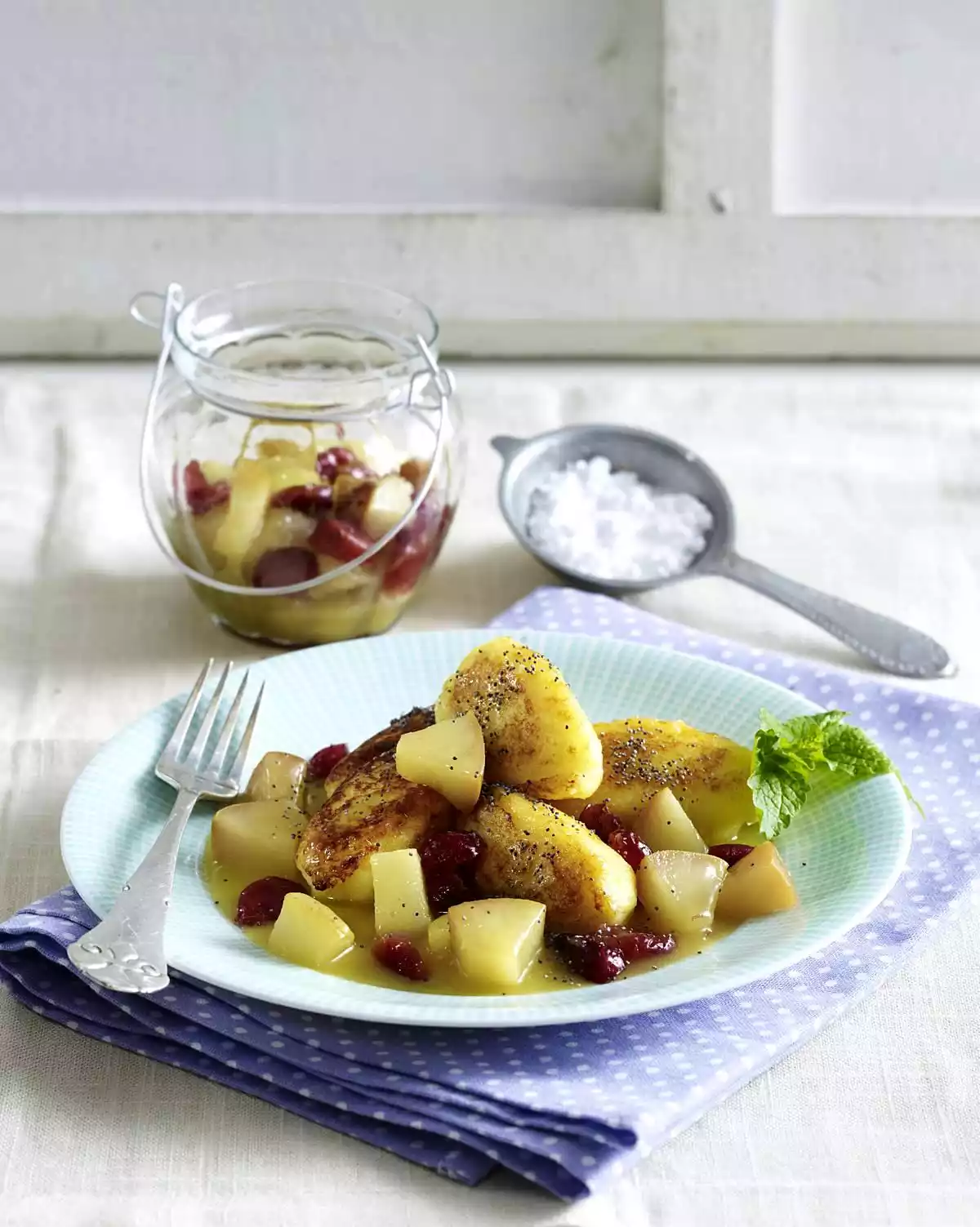 Sweet Potato Quark Dumplings With Pear-cranberry Compote Recipe