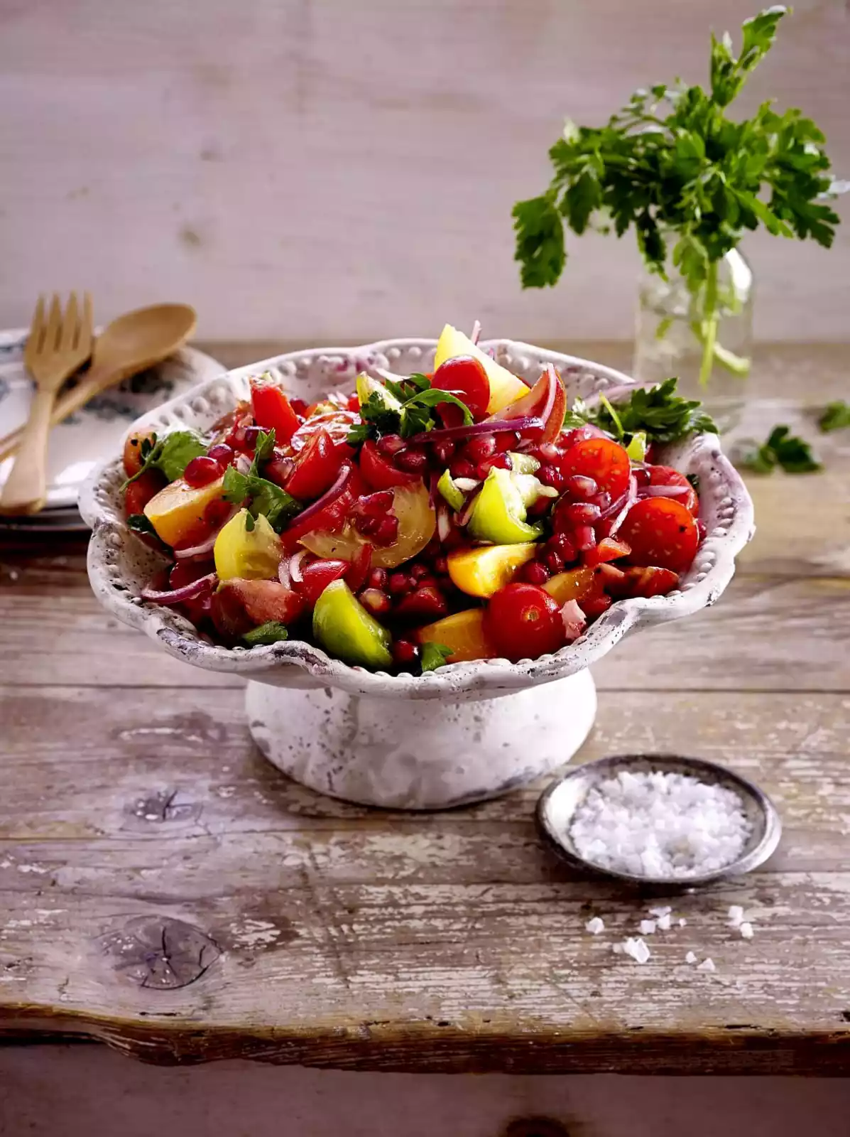 Tomato Salad With Pomegranate Seeds Recipe