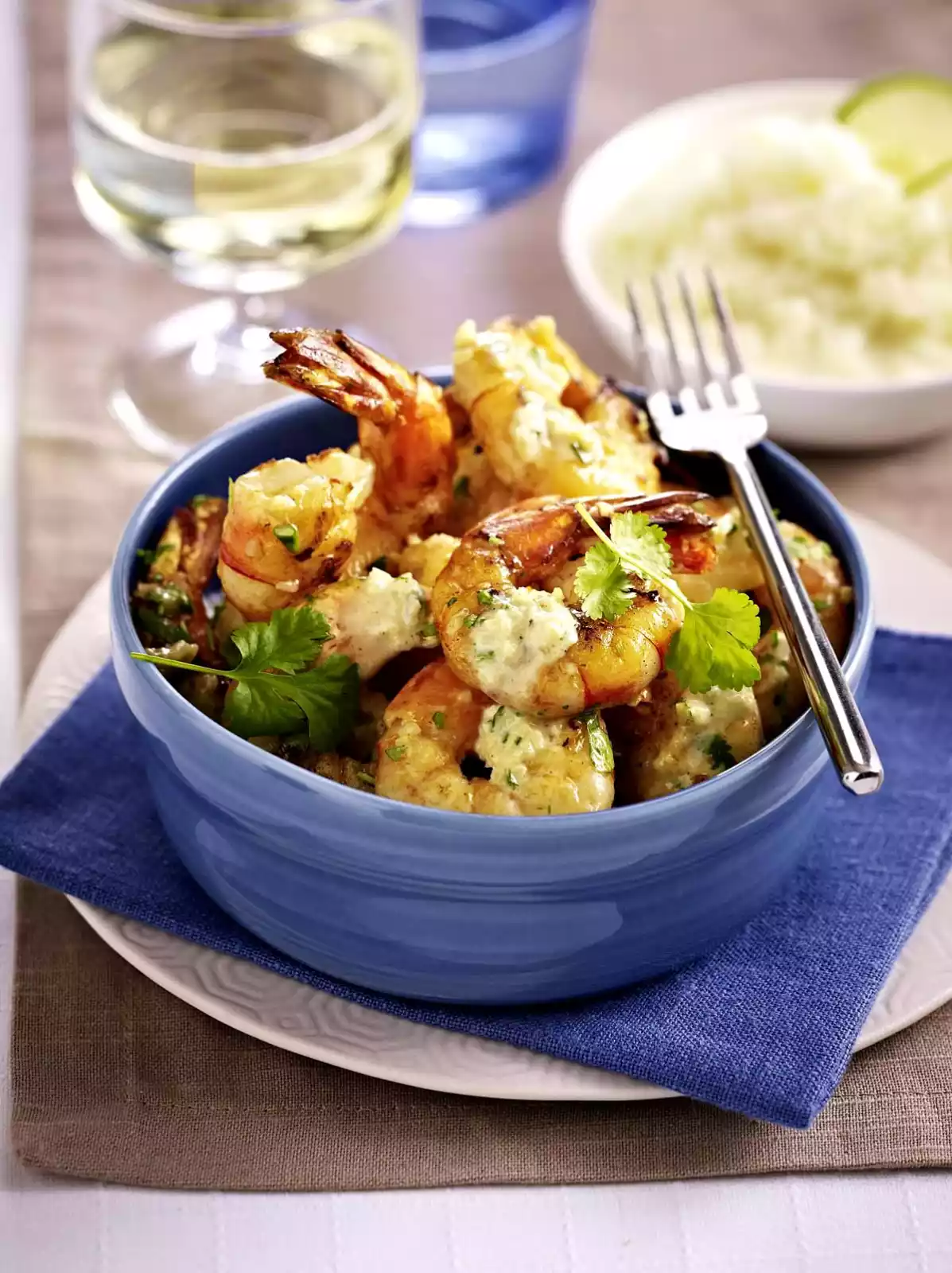 Turbo Prawns In Coriander-coconut Sauce Recipe