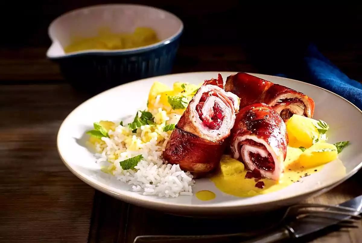 Turkey Roulade With Pineapple Sauce Recipe