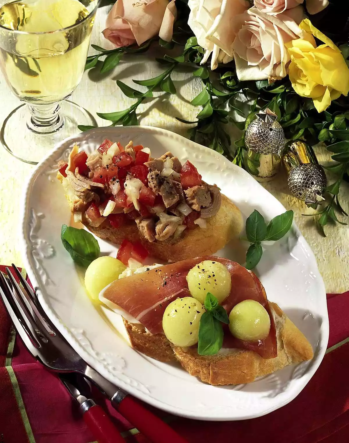 Two Kinds Of Baguette Appetizers Recipe