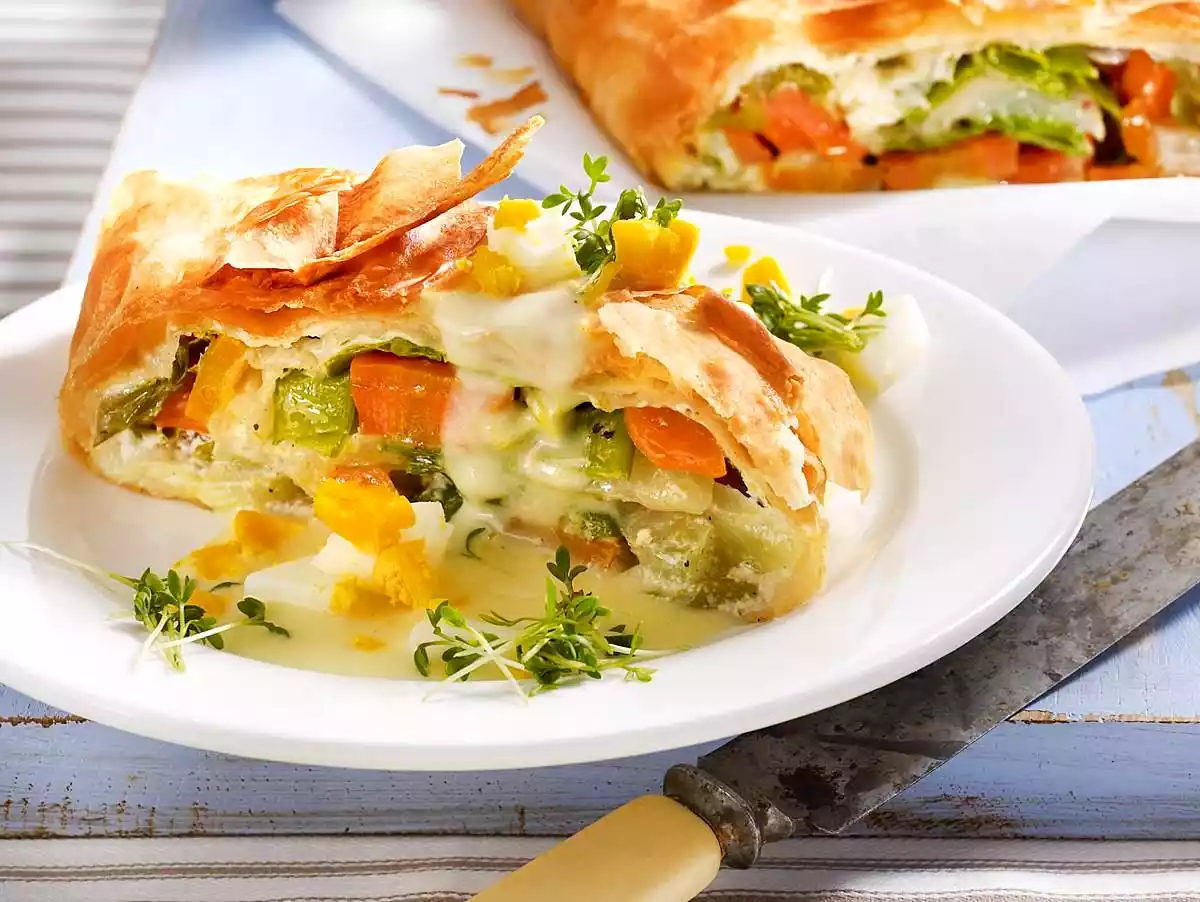 Vegetable Strudel With Cress Béchamel Recipe